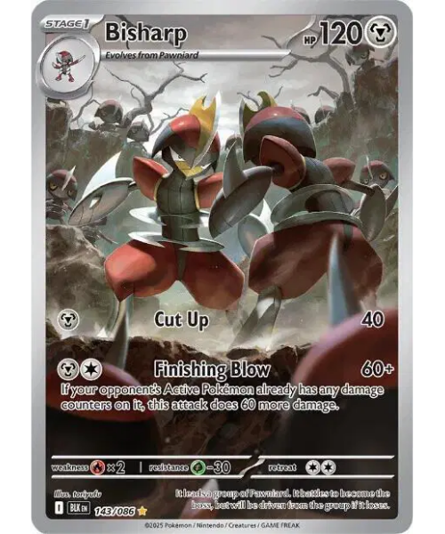 Scarlet & Violet - Black Bolt 143/086 - Bisharp [Illustration Rare]